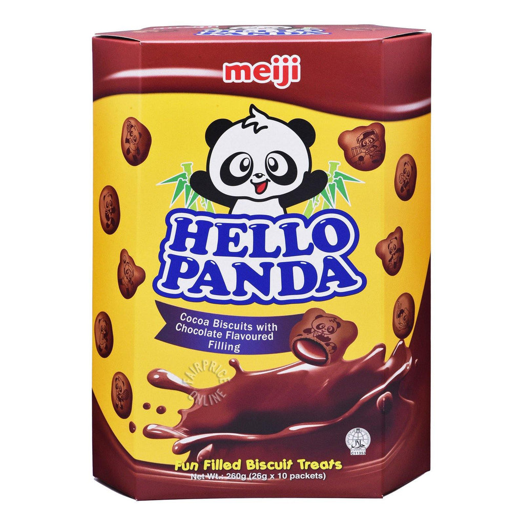 MEJI Hello Panda Cocoa Biscuits with Chocolate Filling 26g x 10 packets