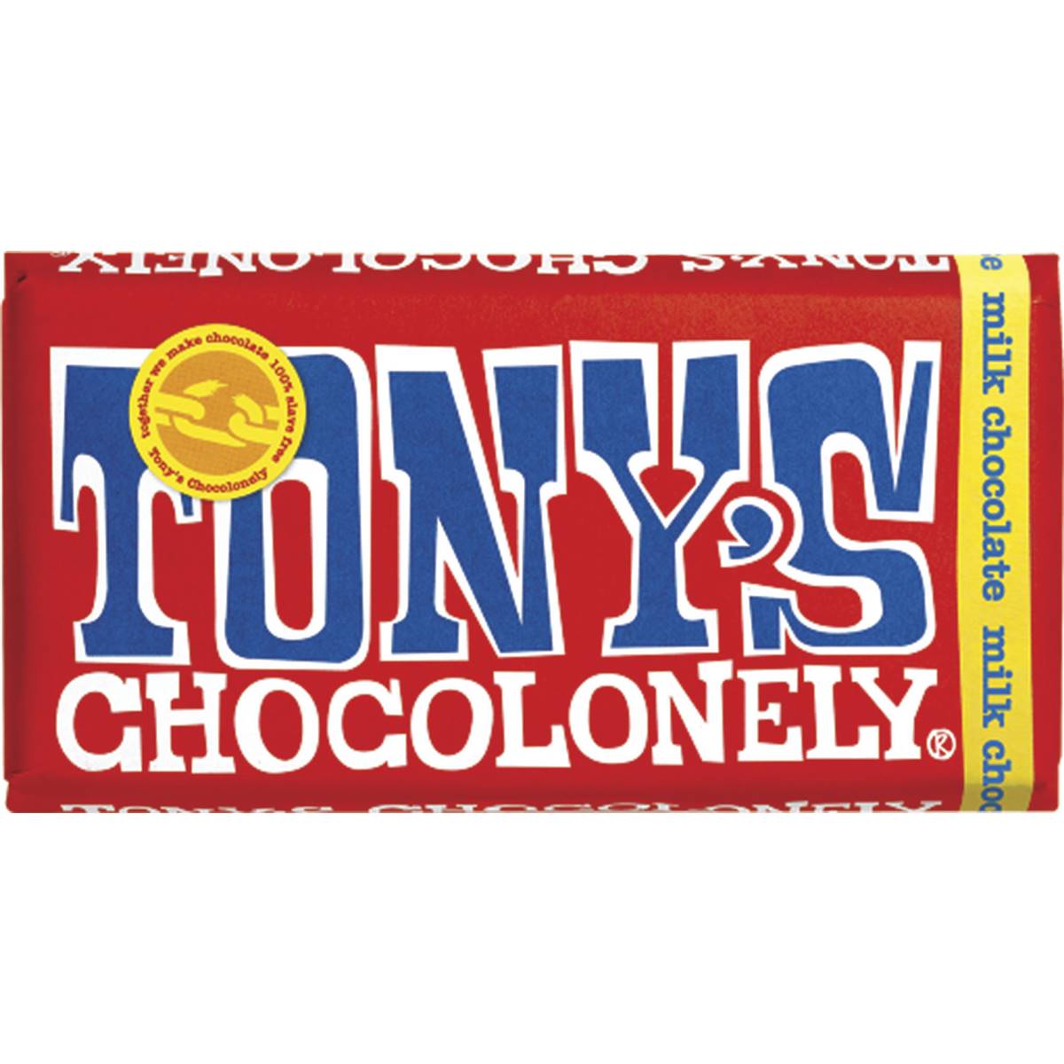 TONY'S CHOCOLONELY MILK CHOCOLATE 180G