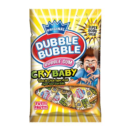 DUBBLE BUBBLE Original Bubble Gum Cry Baby Super Sour Gumballs 85g