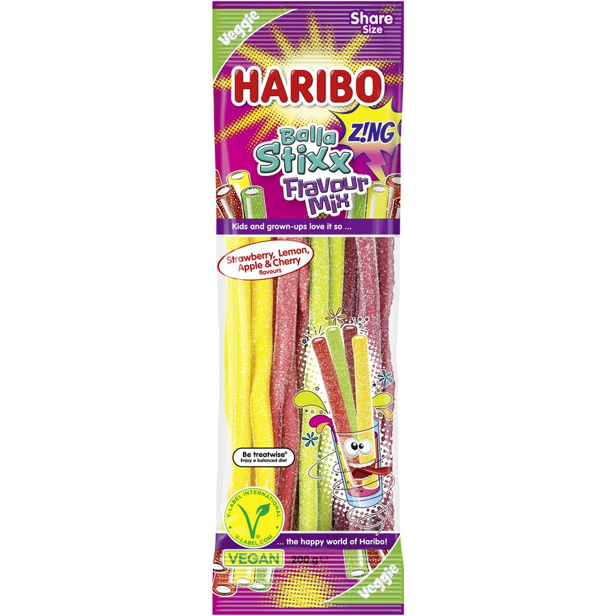 Haribo Balla Stixx Flavour Mix Zing 200g