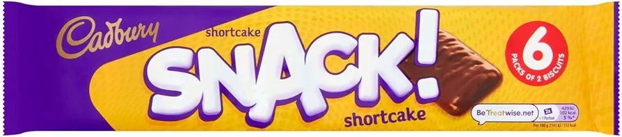 Cadbury Snack Shortcake Biscuit 6 Pack 120G