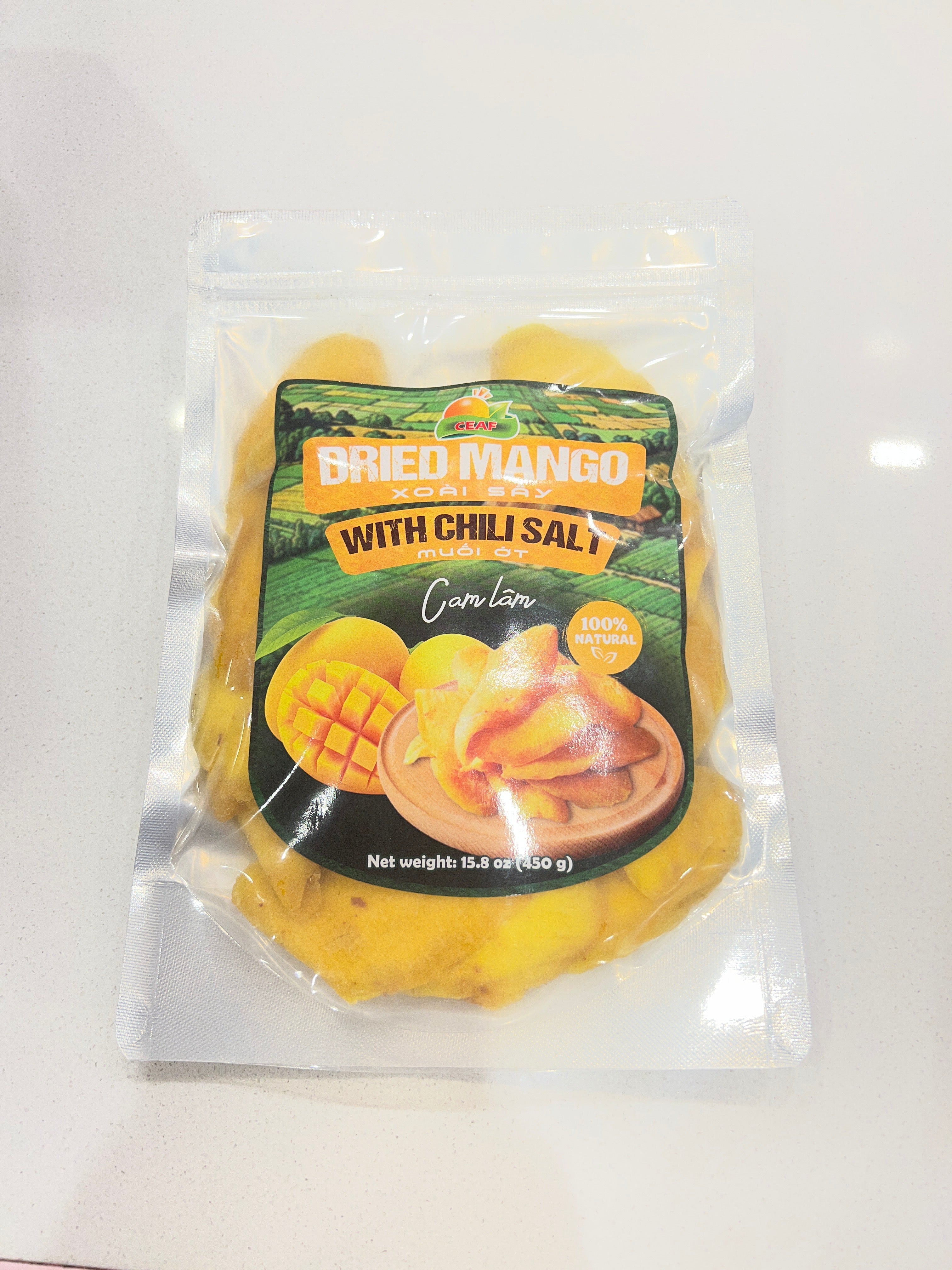 CEAF Dried Spicy Mango 450g