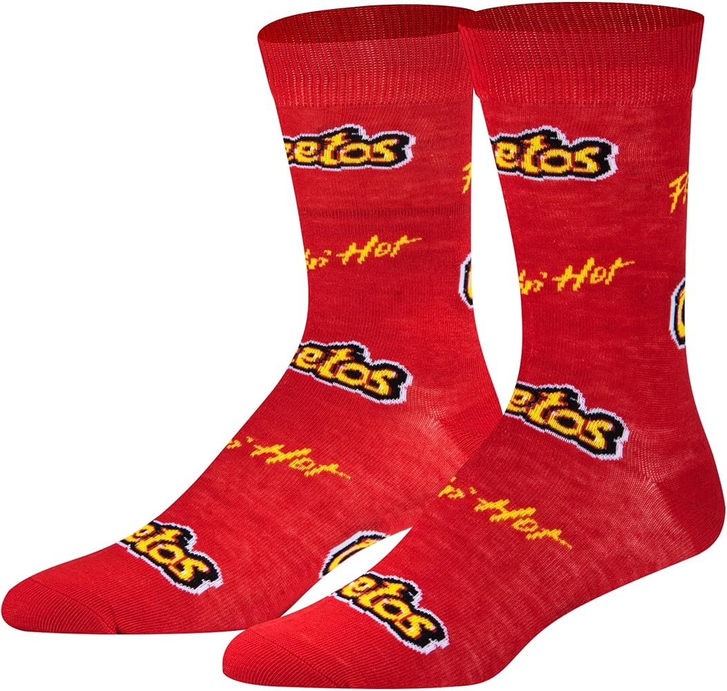 CRAZY SOCKS Flaming Hot Cheetos Crew Socks