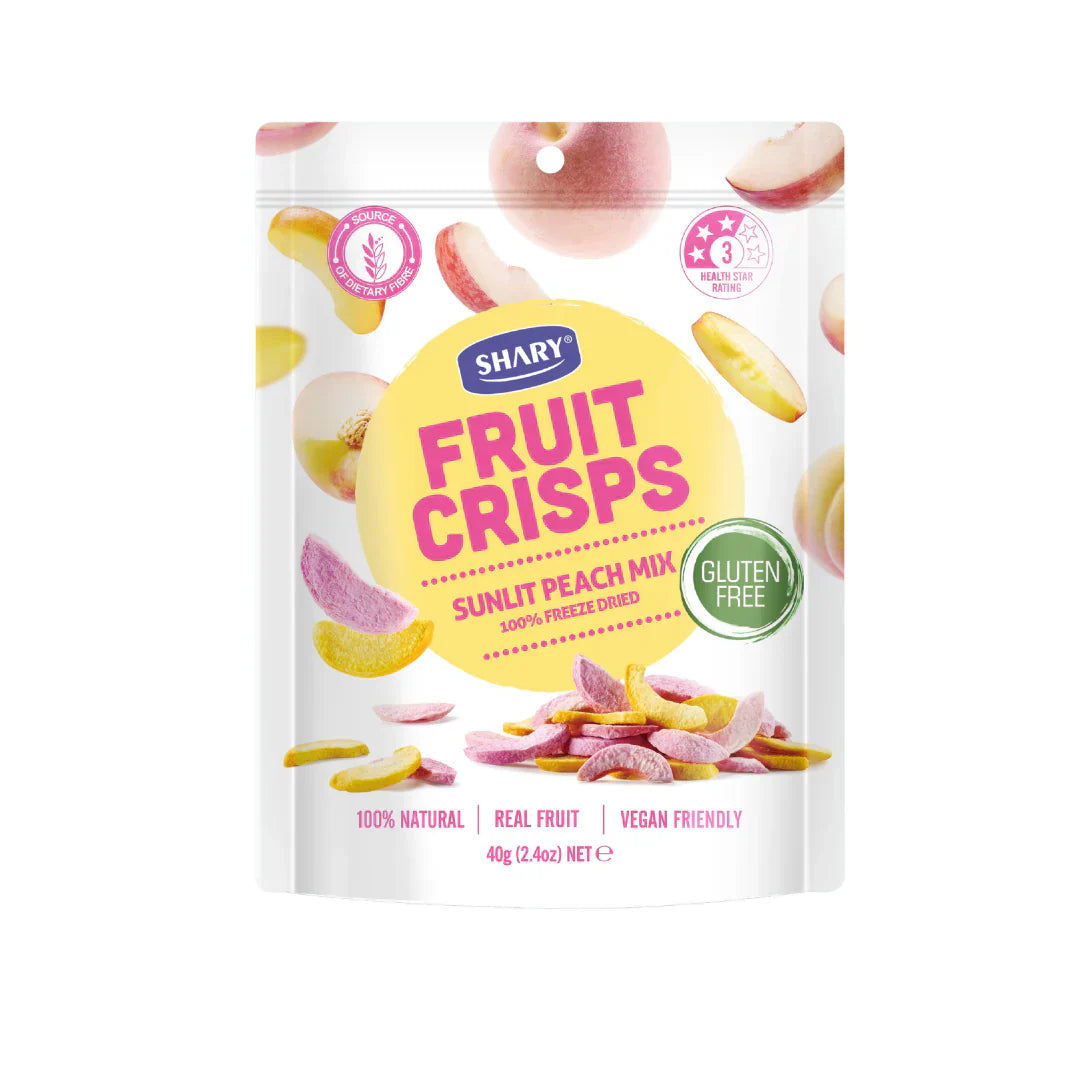Shary Freeze Dried Fruit Crisps Sunlit Peach Mix 40g