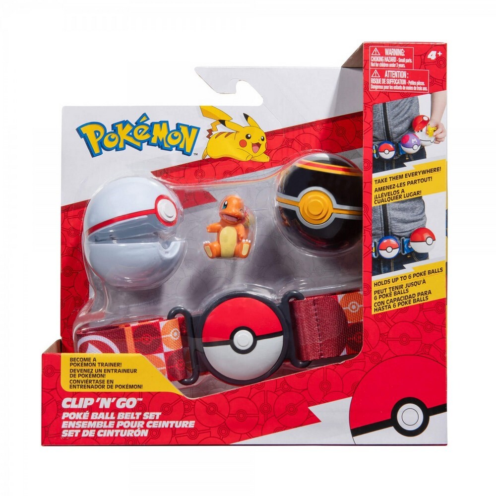 Pokemon Clip 'N' Go pokeball set charmander