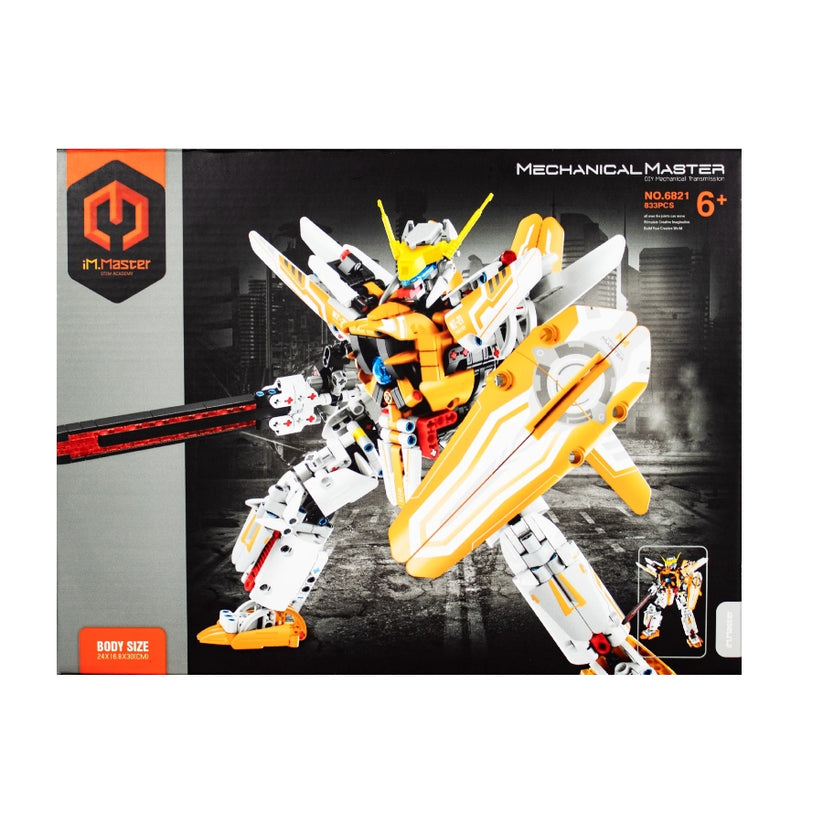 IM Master Mecha Building Block Set Orange NO.6821 833pcs