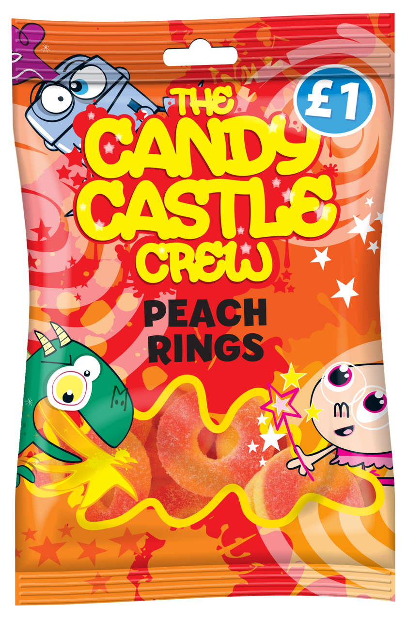 The Candy Castle Crew Peach Rings 90g