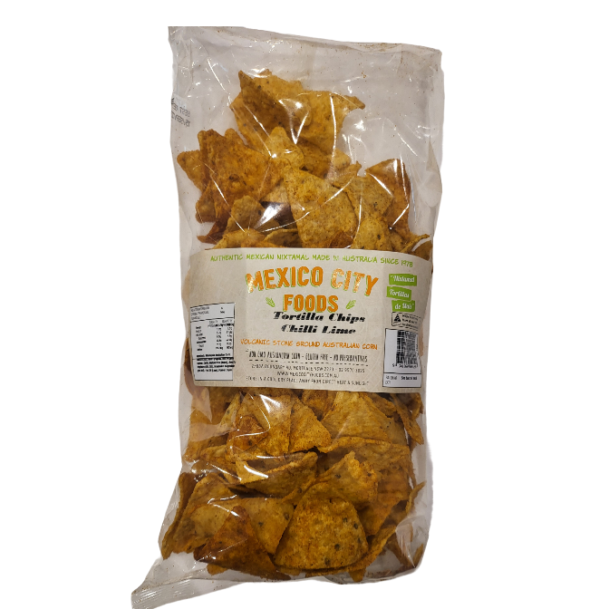 Mexico city foods tortilla chips chilli lime 300g