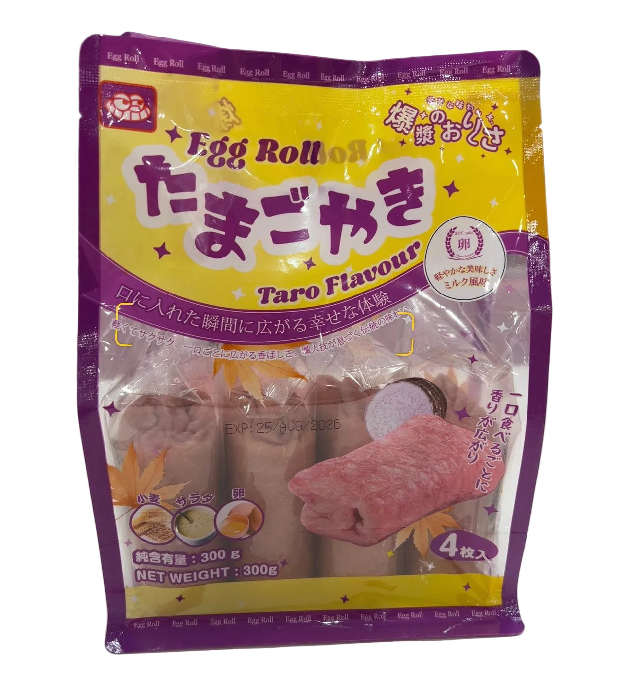 ORISA Egg Roll Taro Flavour 4 Pack 300g