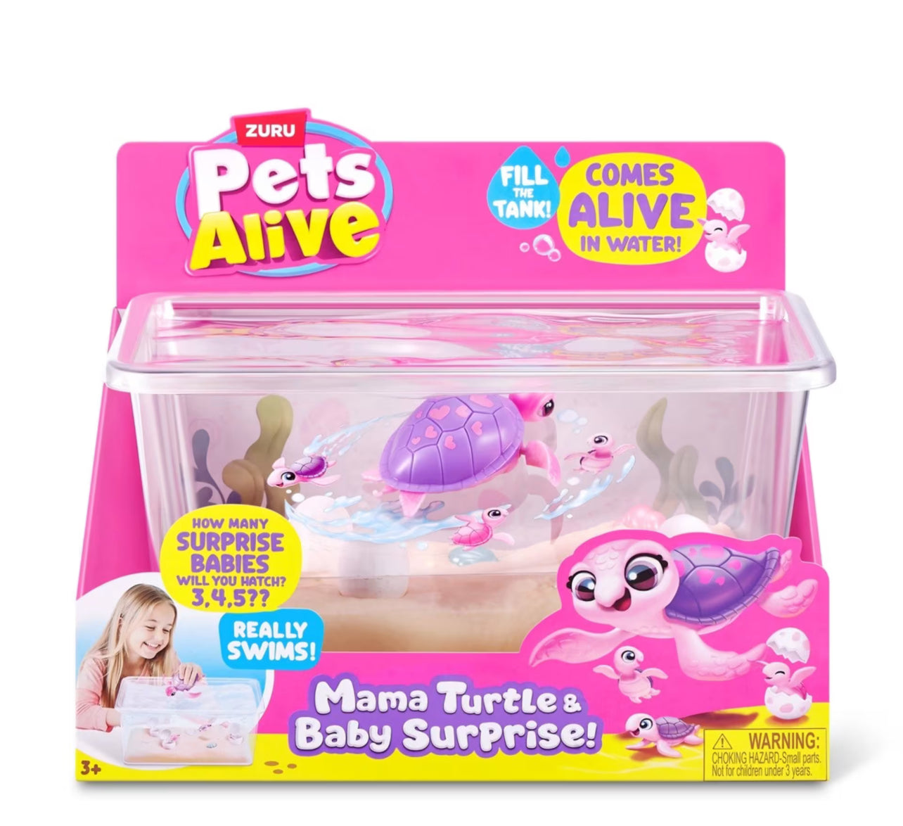 ZURU Pets Alive Mamma Turtle Baby Surprise