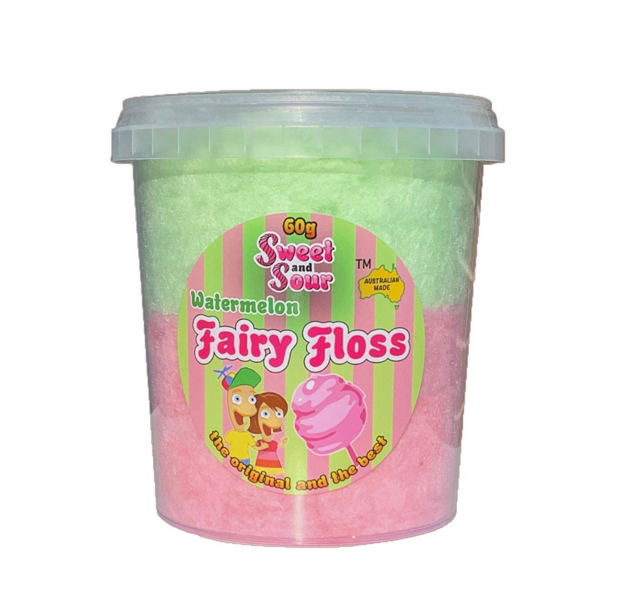 Sweet And Sour Fairy Floss Watermelon 60g