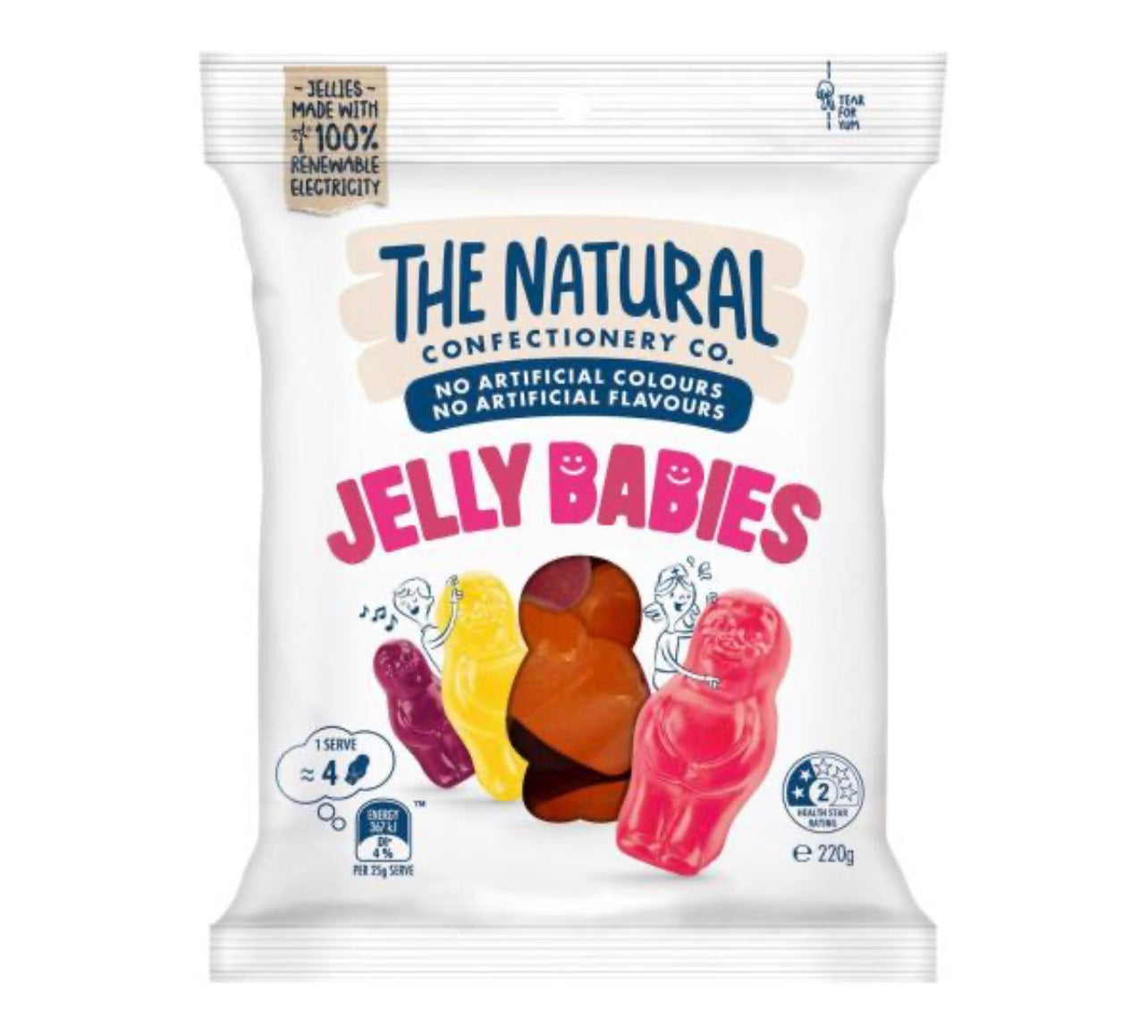 The Natural Confectionery Co Jelly Babies 220g