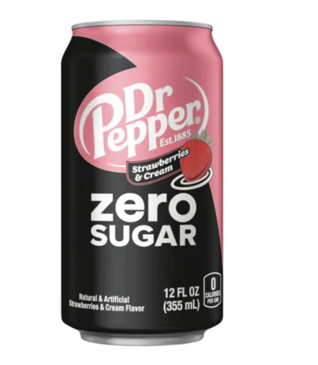 Dr Pepper Zero Sugar Strawberries & Cream 355ml