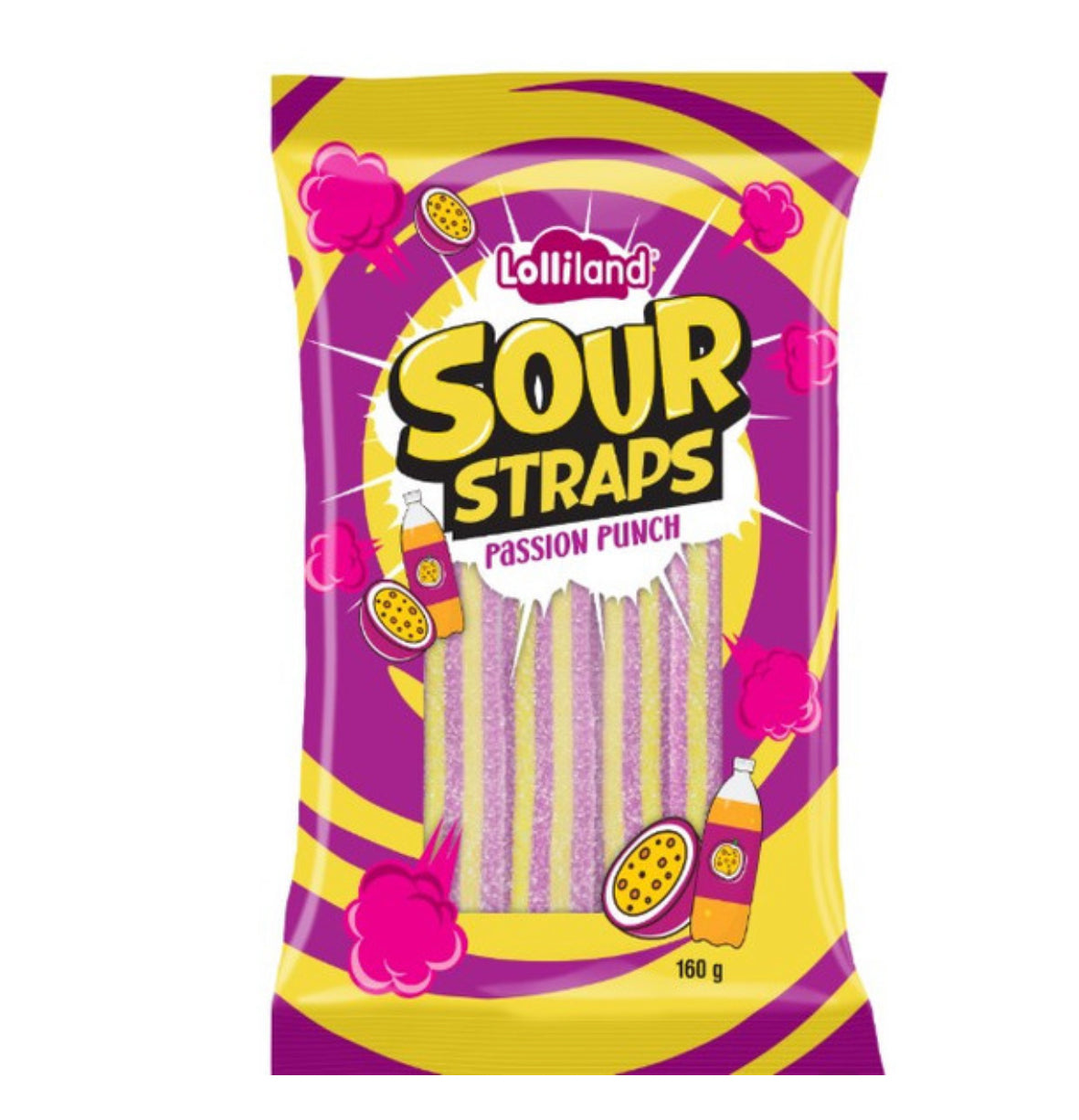 Lolliland Sour Straps Passion Punch 160g