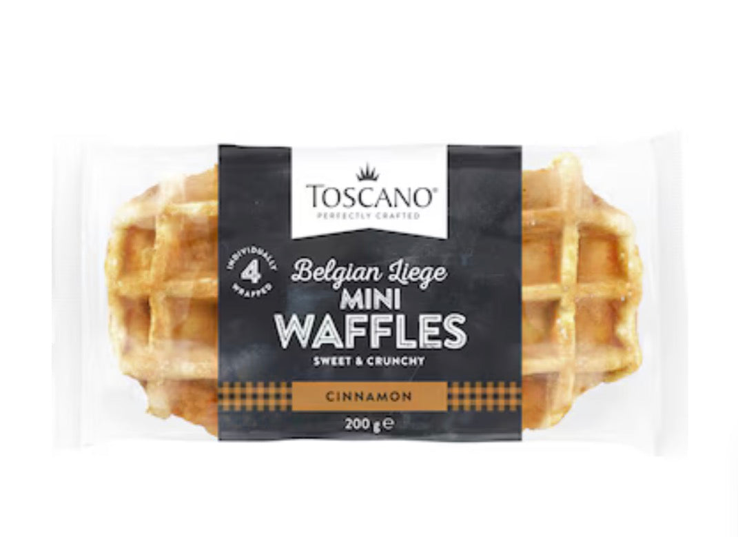 Toscano Belgian Mini Waffles Cinnamon 200g