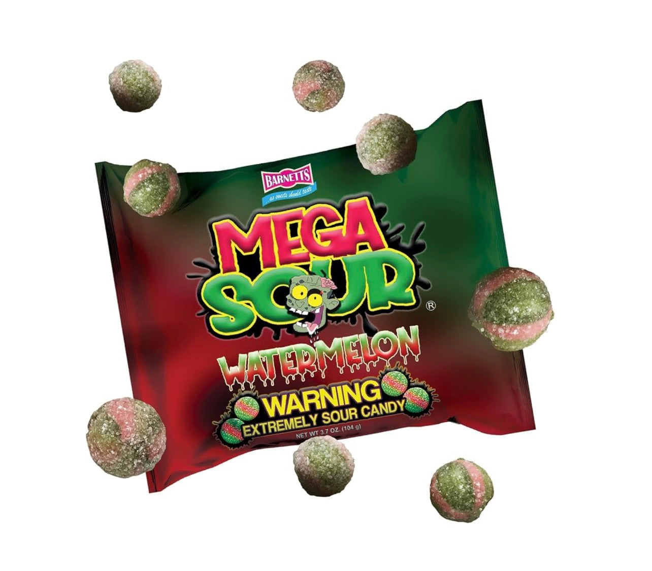 Barnetts Mega Sour Watermelon 104g