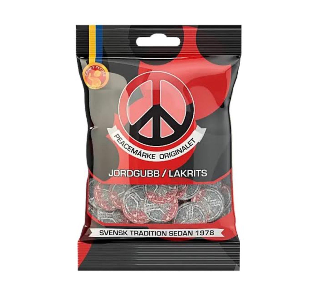 Peacemärke Originalet Jordgubb/Lakrits 80g