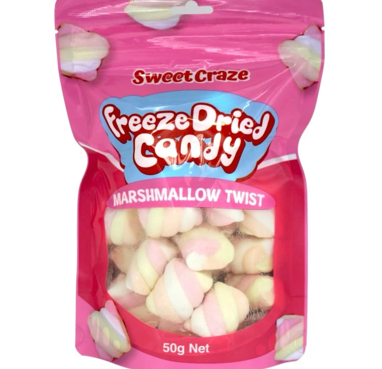 Freeze Dried Candy Marshmallow Twist 50g
