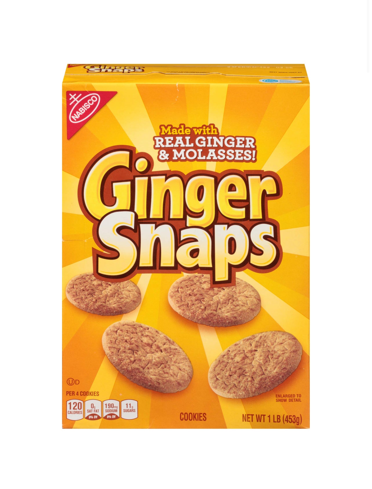 Nabisco Ginger Snaps Cookies 453g