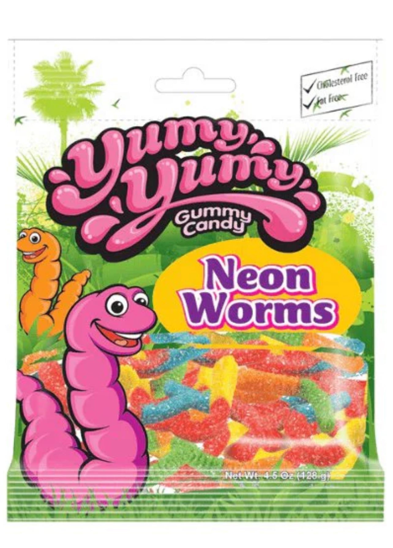 Yummy Yummy Gummy Neon Worms 128g