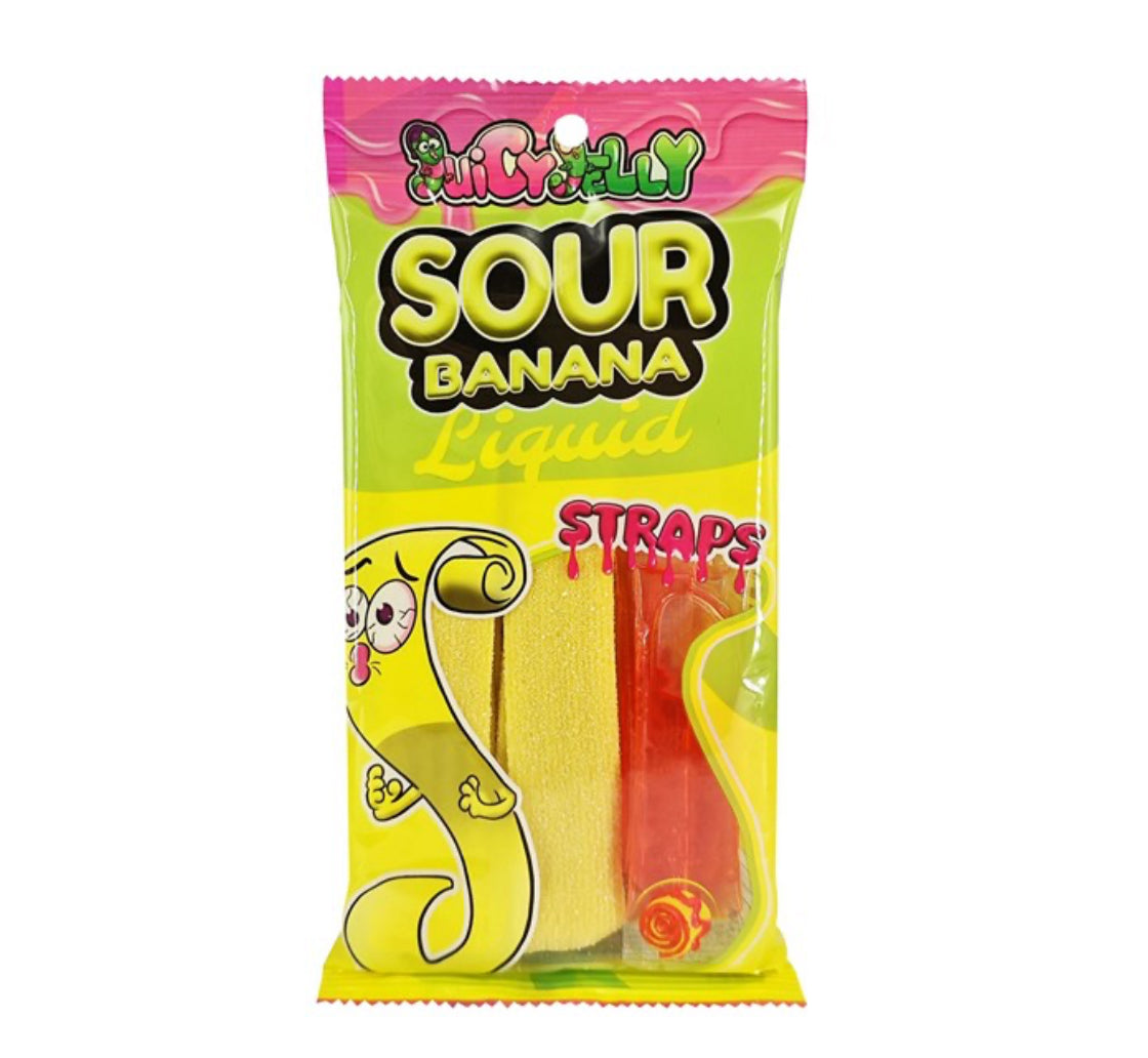 Juicy Jelly Sour Banana Liquid Straps 160g