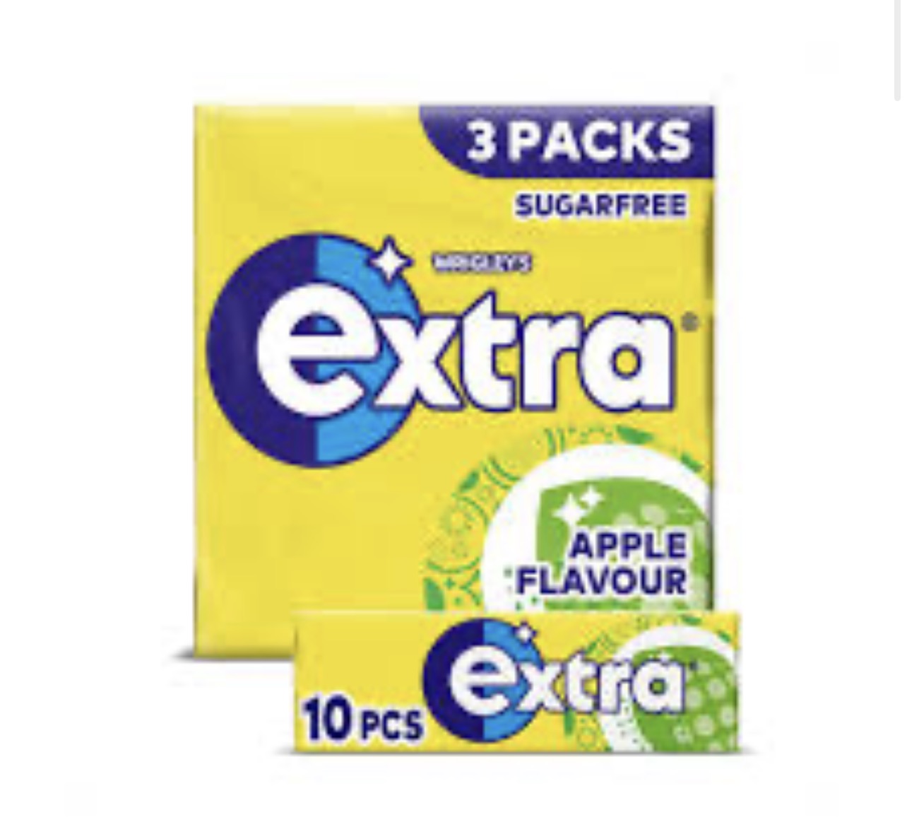 Extra 3 Packs Apple 42g