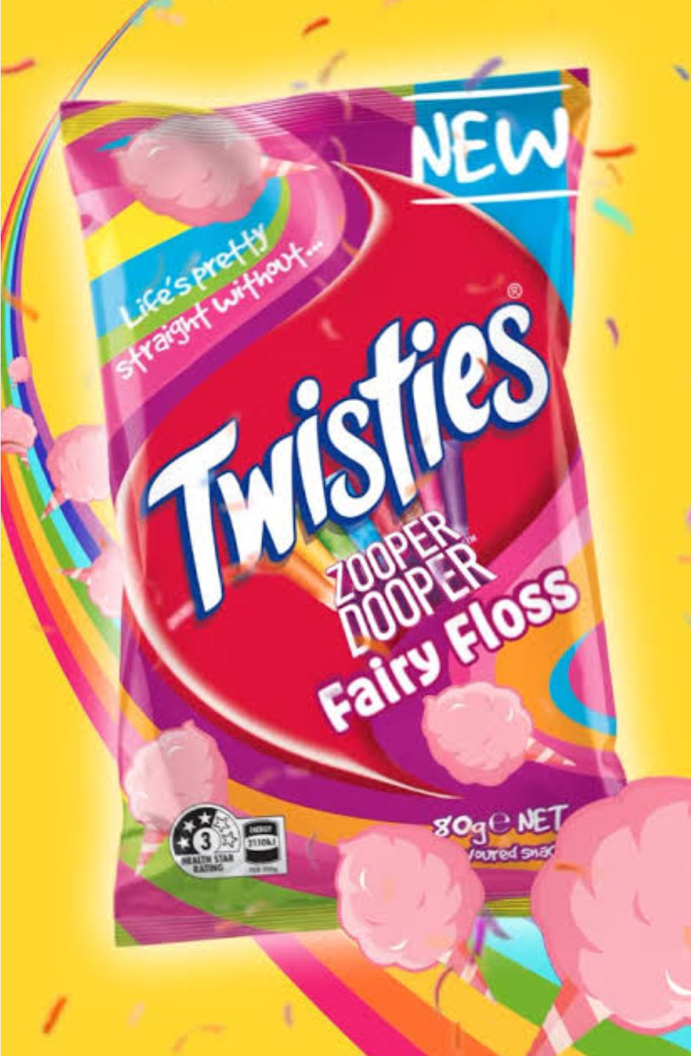 Twisties Zooper Dooper Fairy Floss 80g