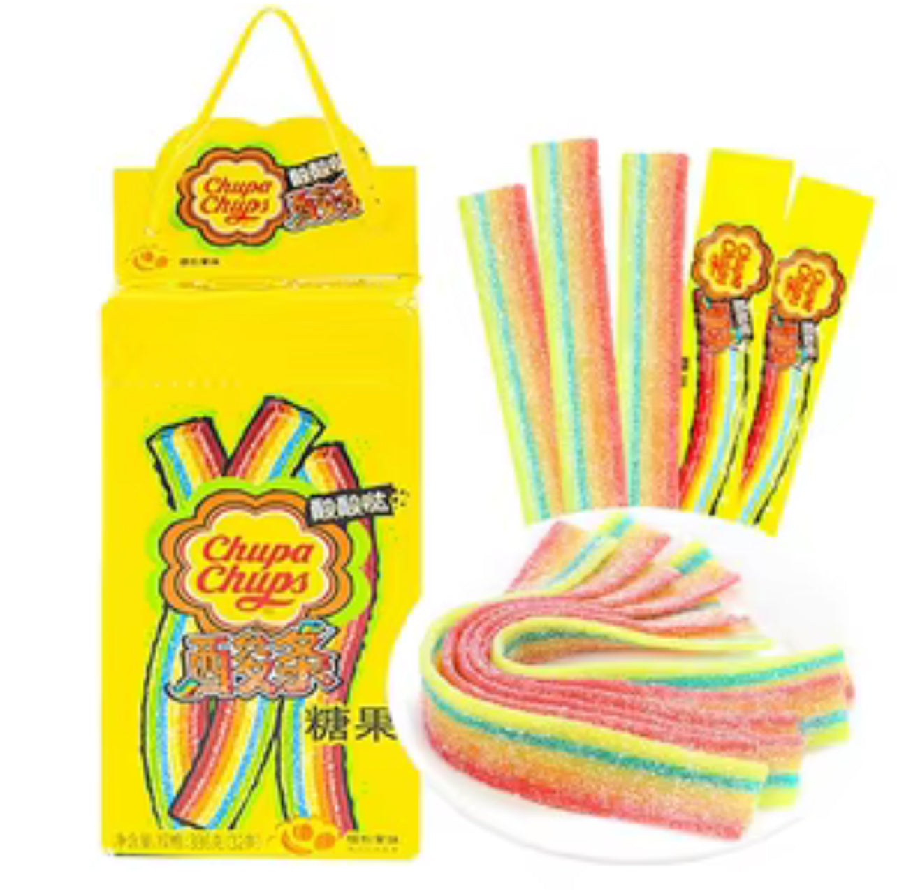 Chupa Chups Sweet & Sour Candy Strips 55g