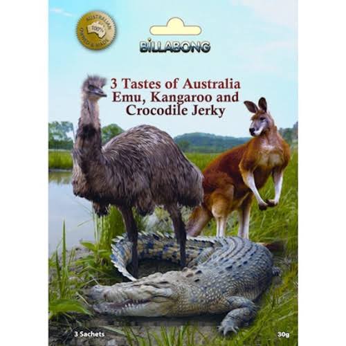 Billabong Jerky Emu,Kangaroo and Crocodile Jerky 30g