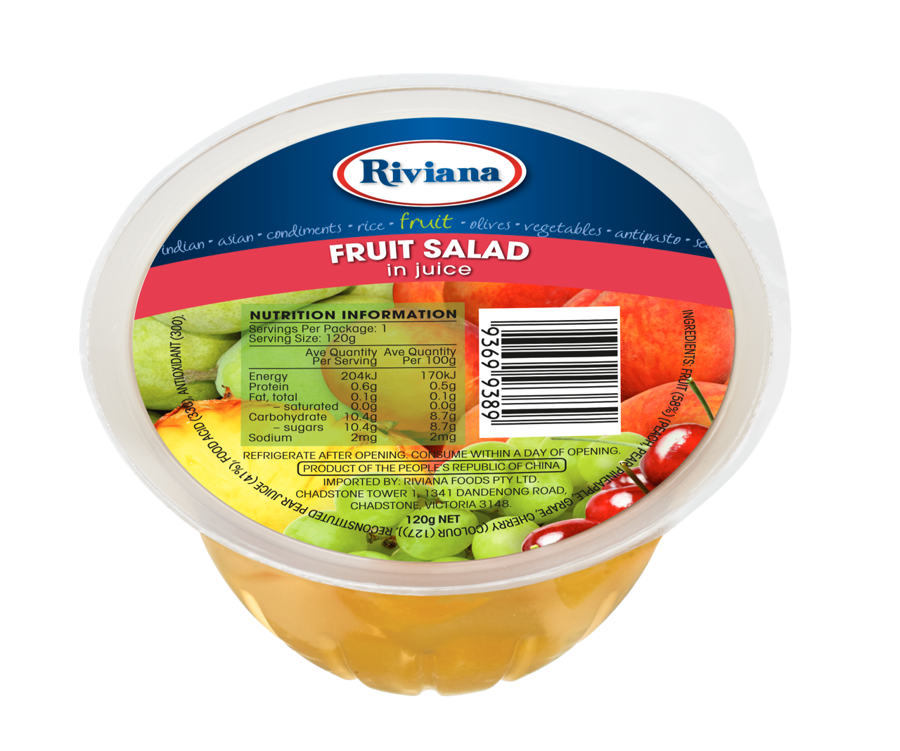 Riviana Fruit Salad in Juice 120g