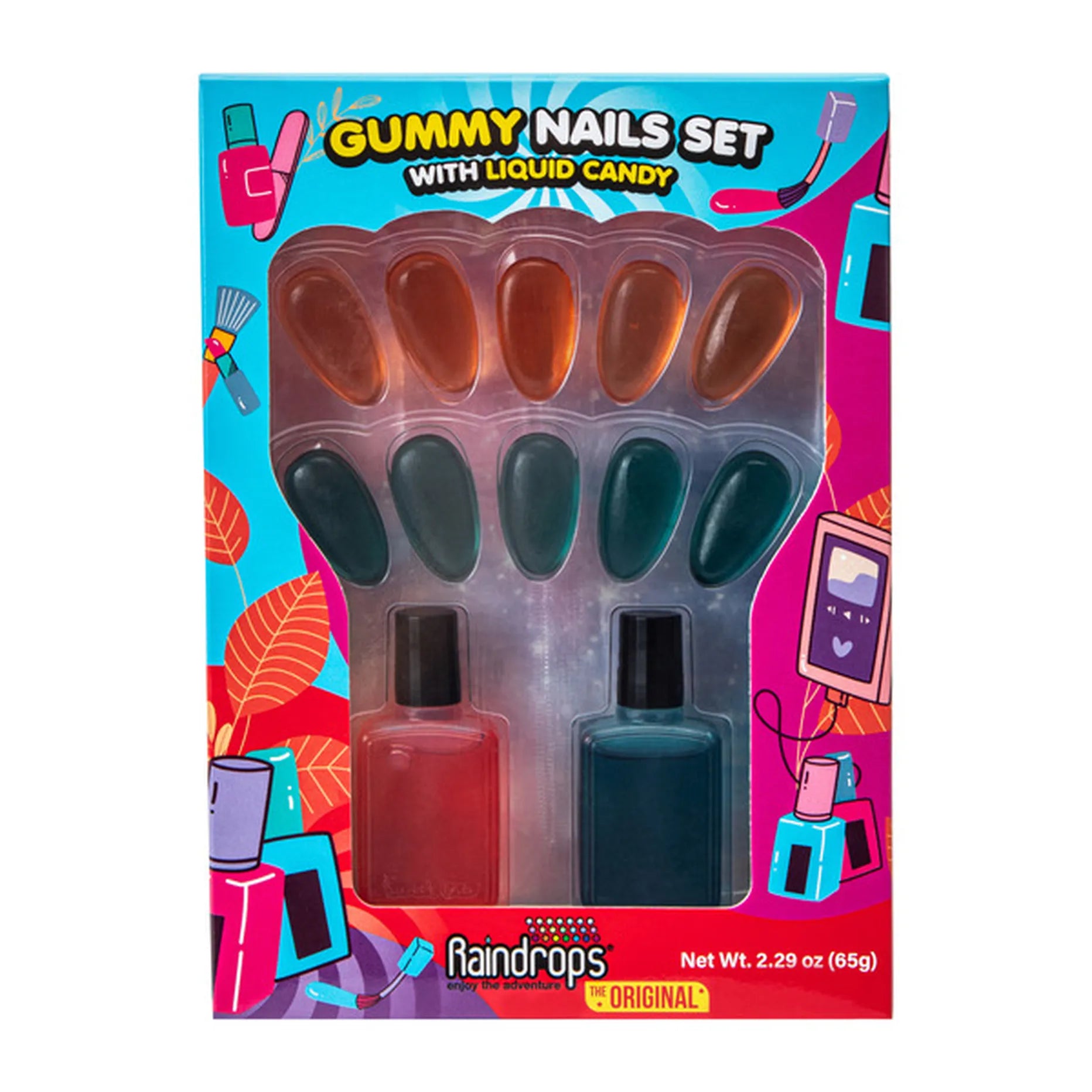 Raindrops Gummy Nail Set 65g