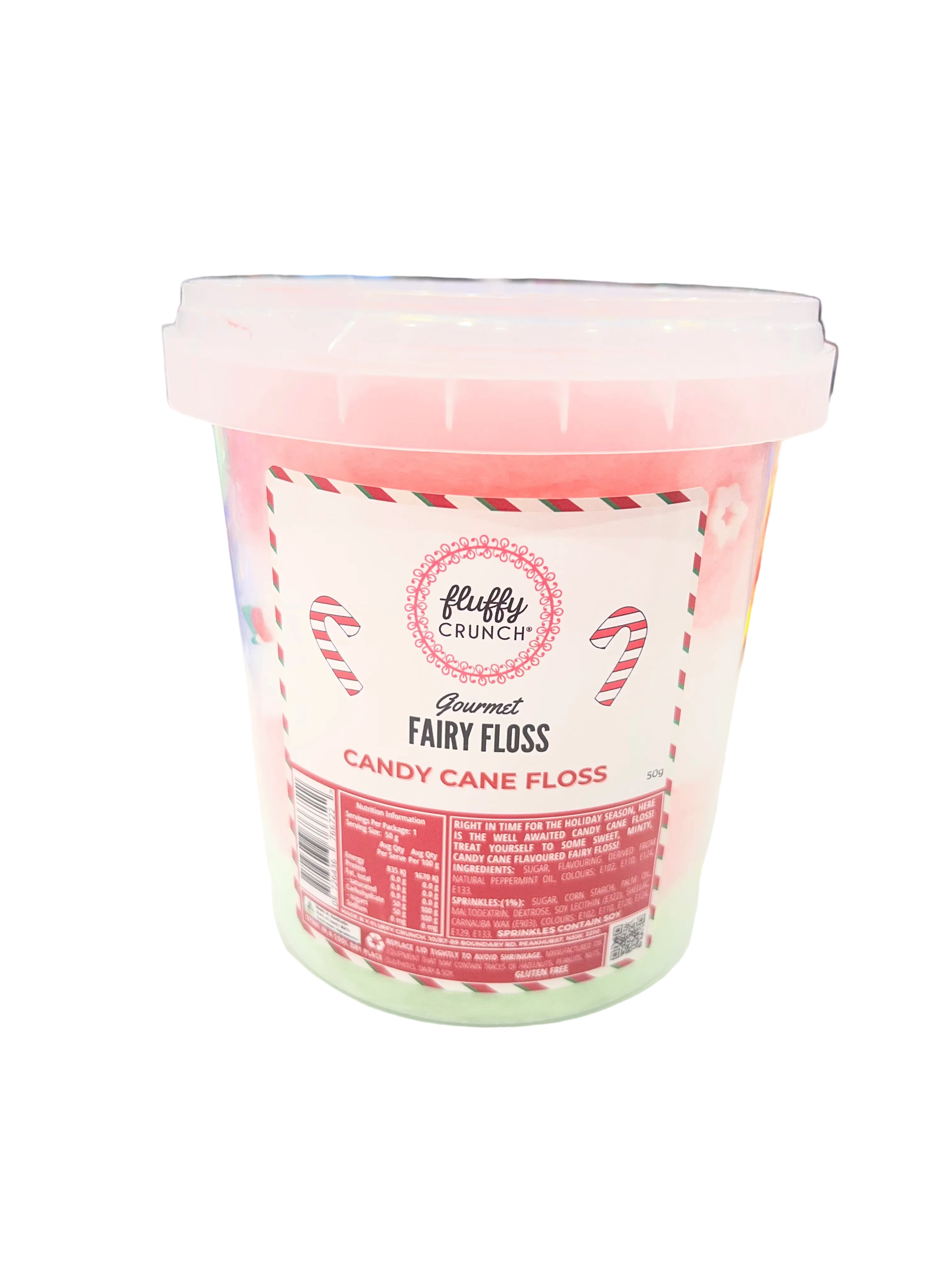 Fluffy Crunch Candy Cane Floss 50g