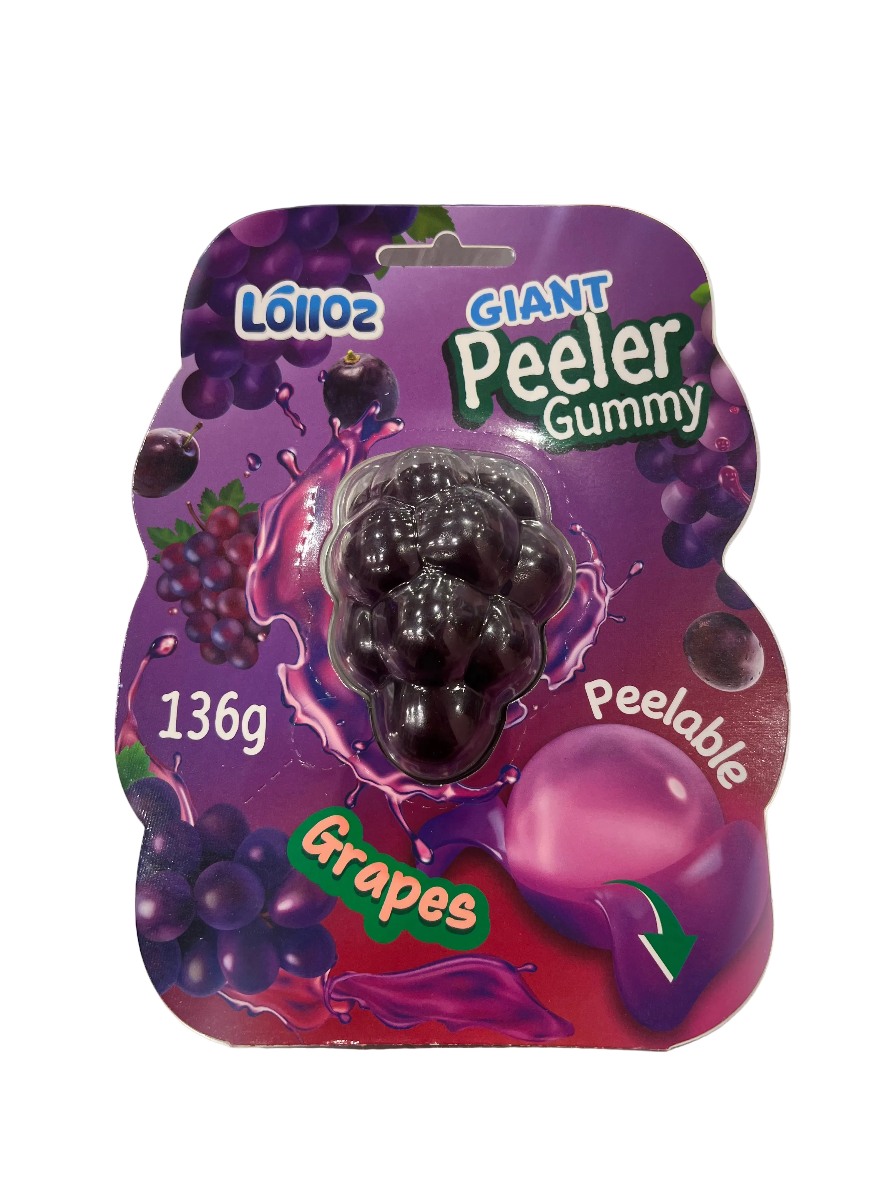 Lolloz Giant Peeler Gummy Grape 136g