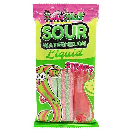 Juicy Jelly Sour Watermelon Liquid Straps 160g