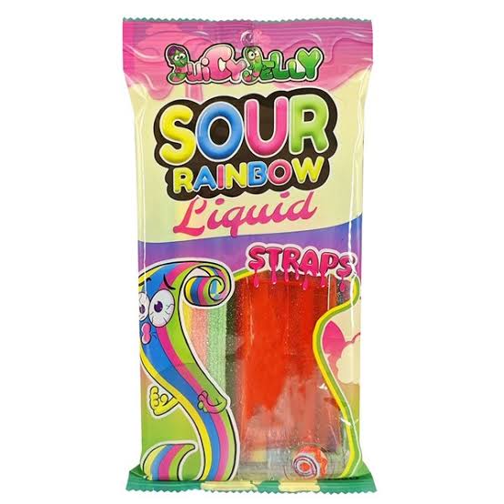 Juicy Jelly Sour Rainbow Liquid Straps 160g