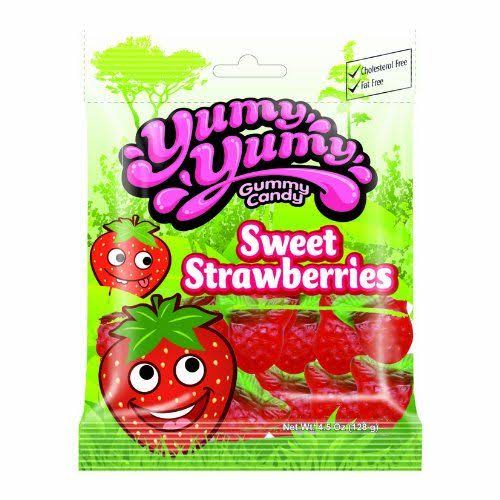 Yummy Yummy Gummy Sweet Strawberries 128g