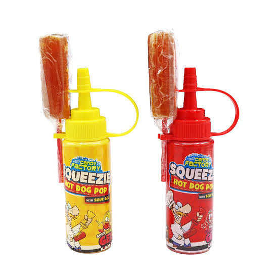Squeeze Hotdog Pop With Sour Gel 80g