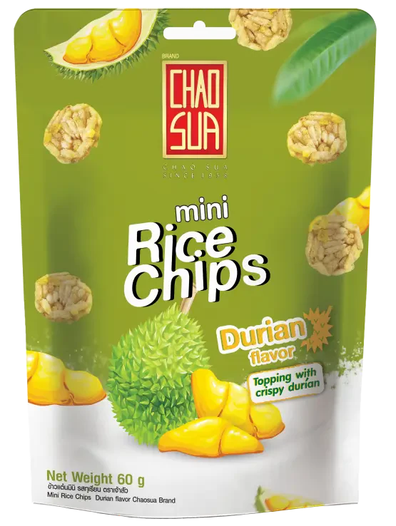 Chao Sua Mini Rice Chips Durian Flavour 60g