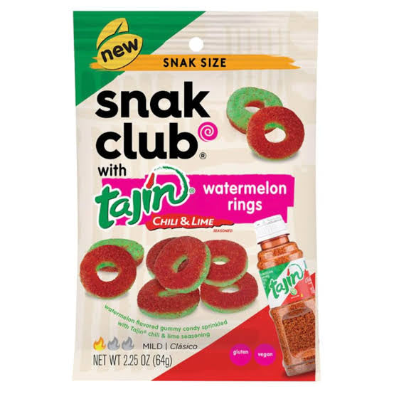 SNAK CLUB Tajin Watermelon Rings Snak Size 64g