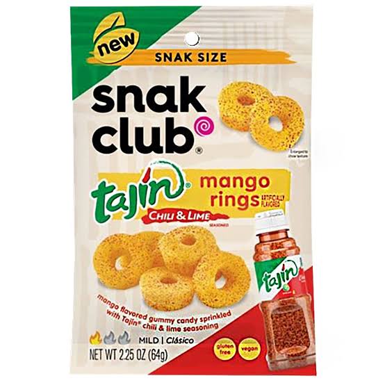 SNAK CLUB Tajin Mango Rings Snak Size 64g