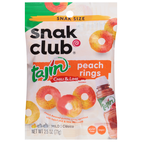 SNAK CLUB Tajin Peach Rings Snak Size 64g