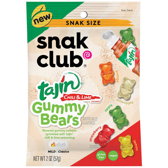 SNAK CLUB Tajin Gummy Bear Snak Size 64g