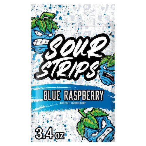 Sour Strips Blue Raspberry 96g