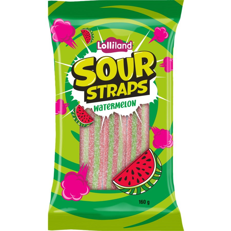 Lolliland Sour Straps Watermelon 160g