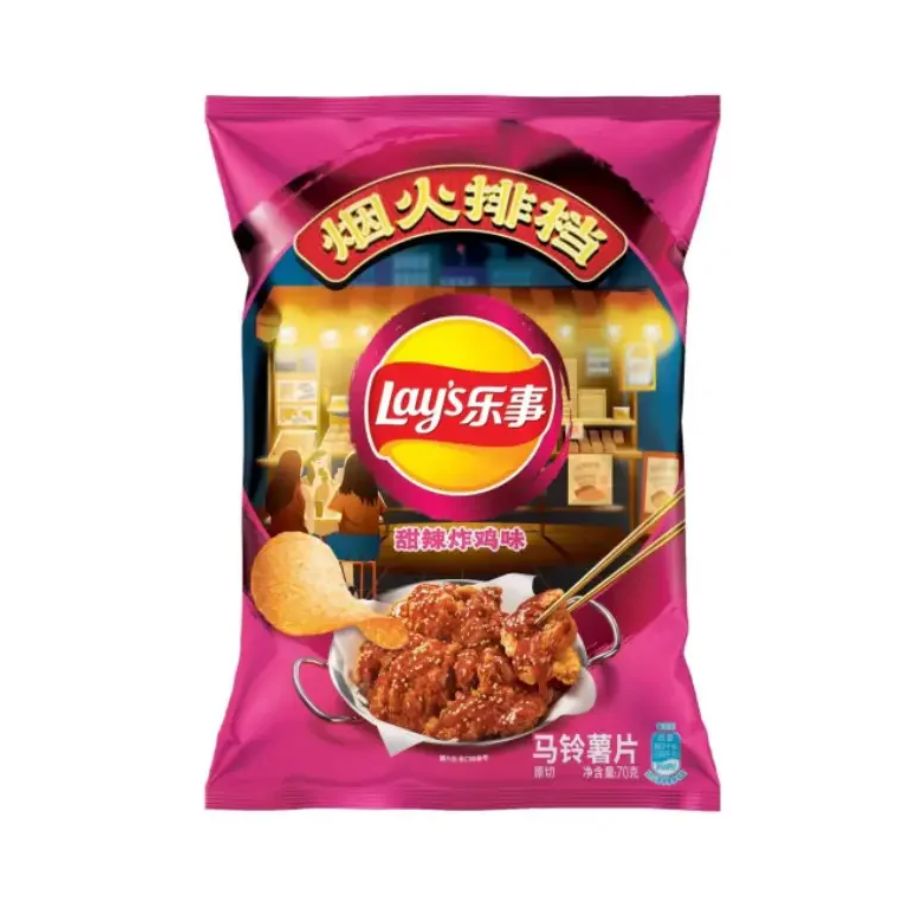 LAY'S SWEET AND SPICY FRIED CHICKEN FLAVOUR 70g