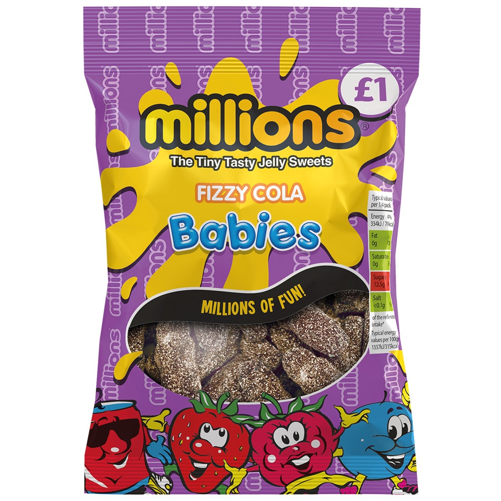 MILLIONS Fizzy Cola Babies 120g