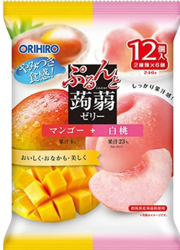 Orihiro Japanese Konjac Jelly Mango & White Peach 240g