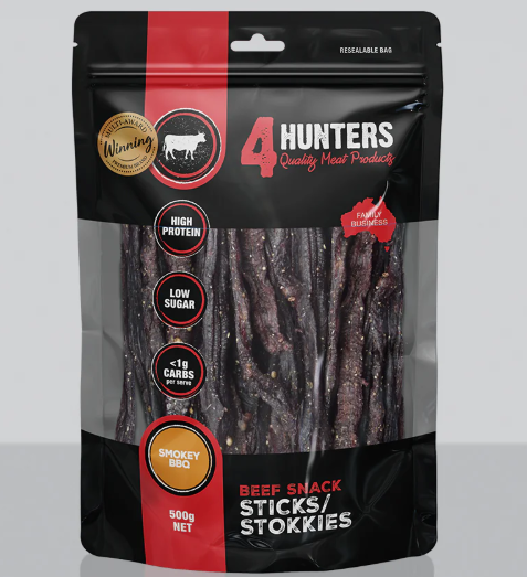 4 Hunters Billtong Smokey BBQ 500g