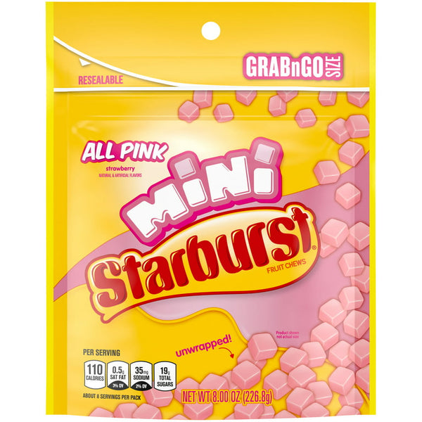Starburst all pink mini unwrapped 226.8g