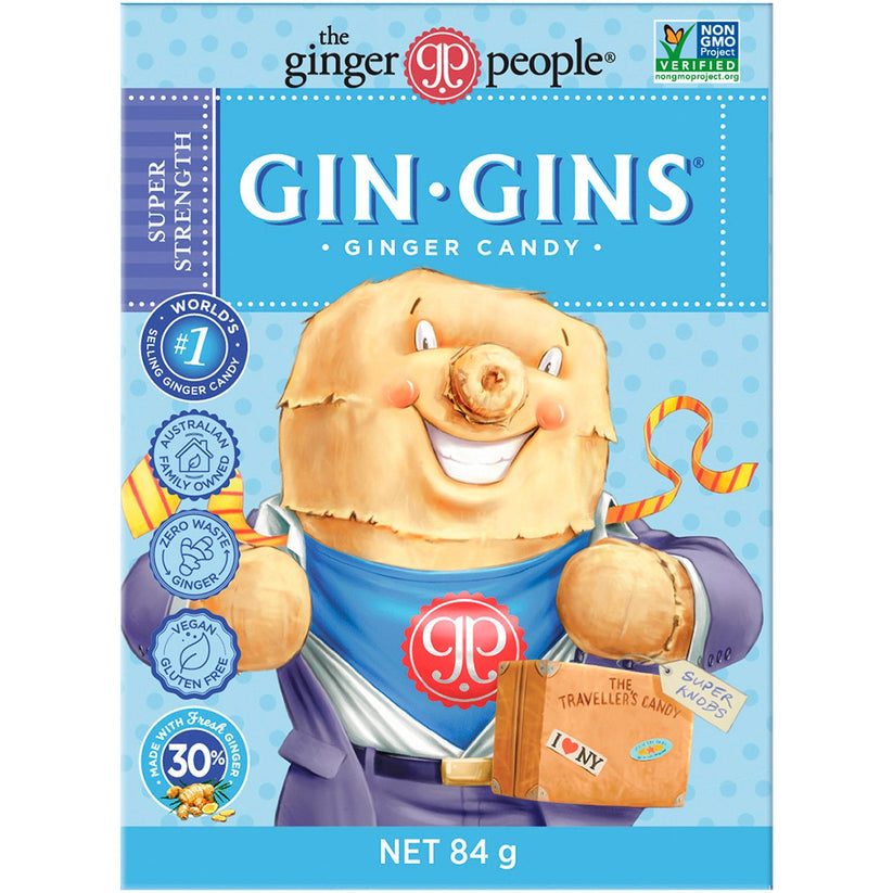 Gin Gins Super Strength Hard Ginger Candy 84g